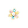 New product exquisite and versatile color zircon inlaid stone flower brooch temperament fashionable and small flower pin collar pin women's model