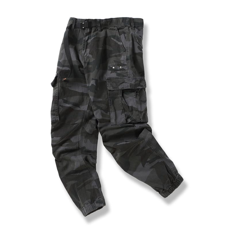 Camouflage Cargo Pants Men's Autumn Multi-pockets Tooling Overalls Outdoor Man Trousers Casual Cotton Leisure Joggers Pants