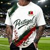 Camiseta de manga corta con cuello redondo para hombre de Portugal Camiseta para aficionado al fútbol Camiseta de seguidor del Mundial Ajuste casual Material ligero