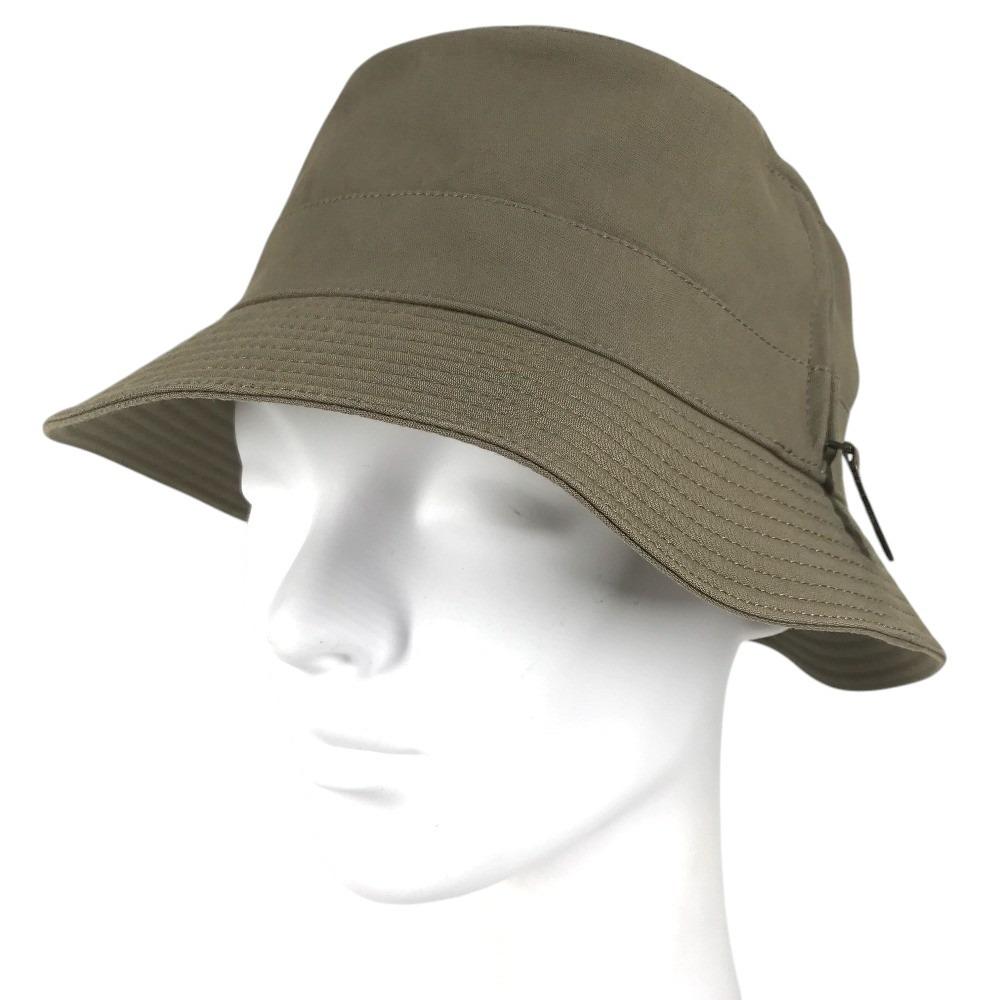 HERMES Zip up hat hat bucket hat bob hat hat cotton khaki