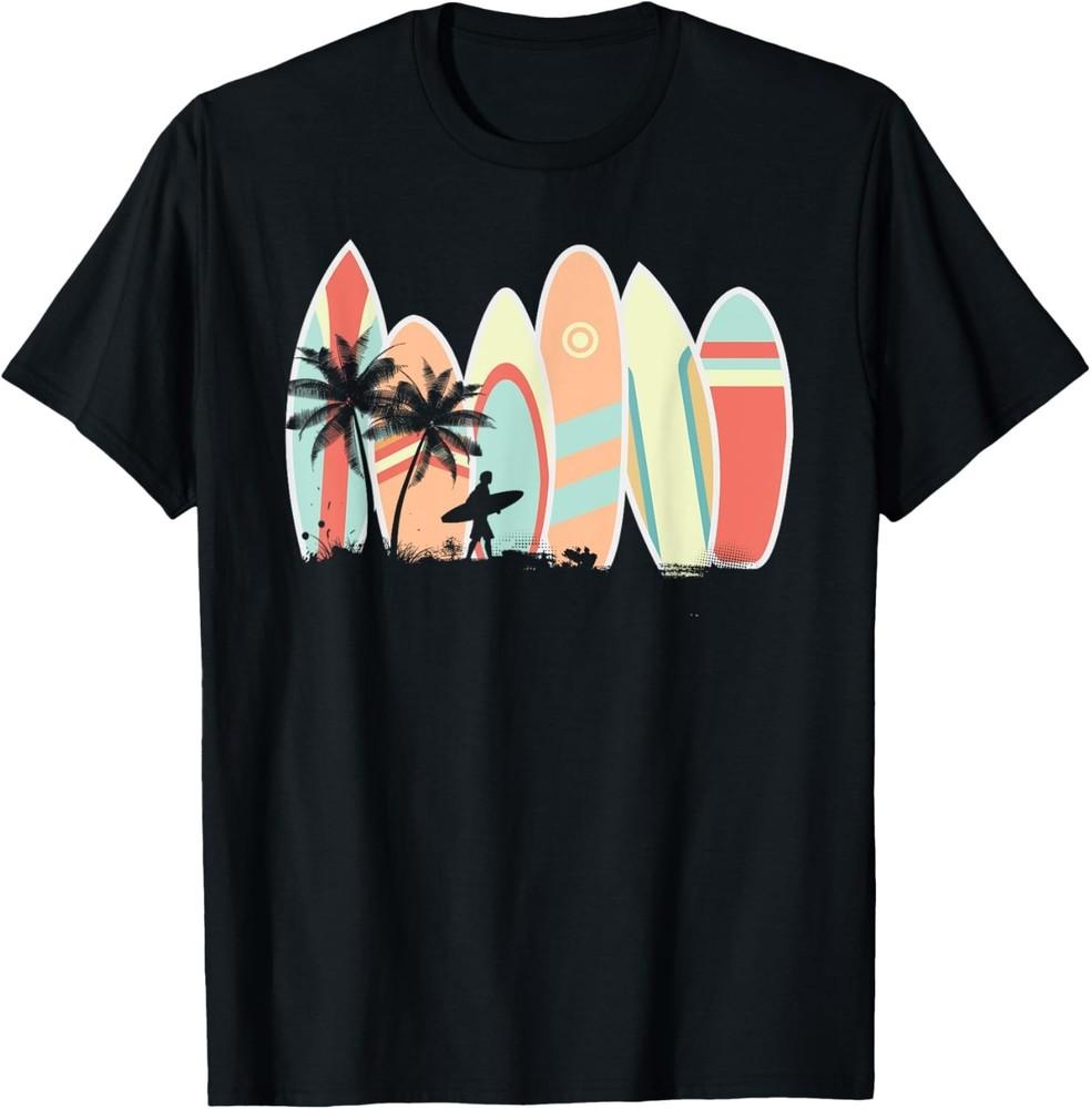 Retro Vintage Surfboard Surfing Surfboarder Wave Surfer Gift Unisex T-Shirt