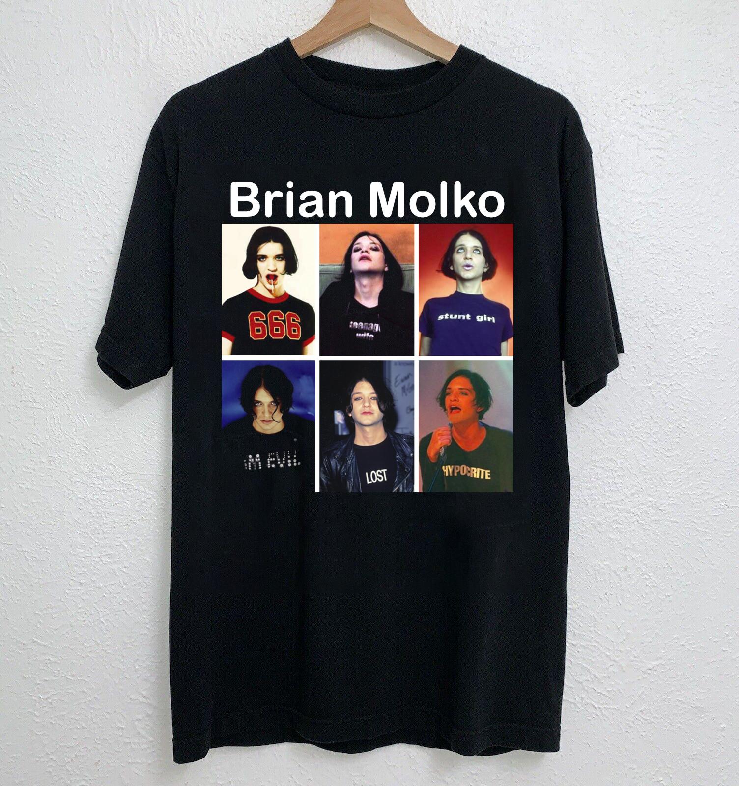 Placebo Band Brian Molko Short Sleeve Black All Size Unisex Shirt AL71 XXXXL