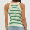 GMXIA Hottie Top Sexy Sleeveless Striped Inside Wear Knitted Vest Women