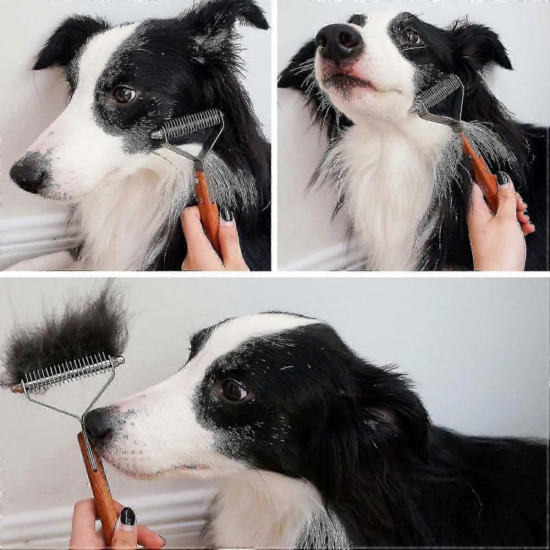 Coat King Brush Dogs And Cats, Pet Grooming Comb Detangling Rake Dramatically Reduces Hair Loss