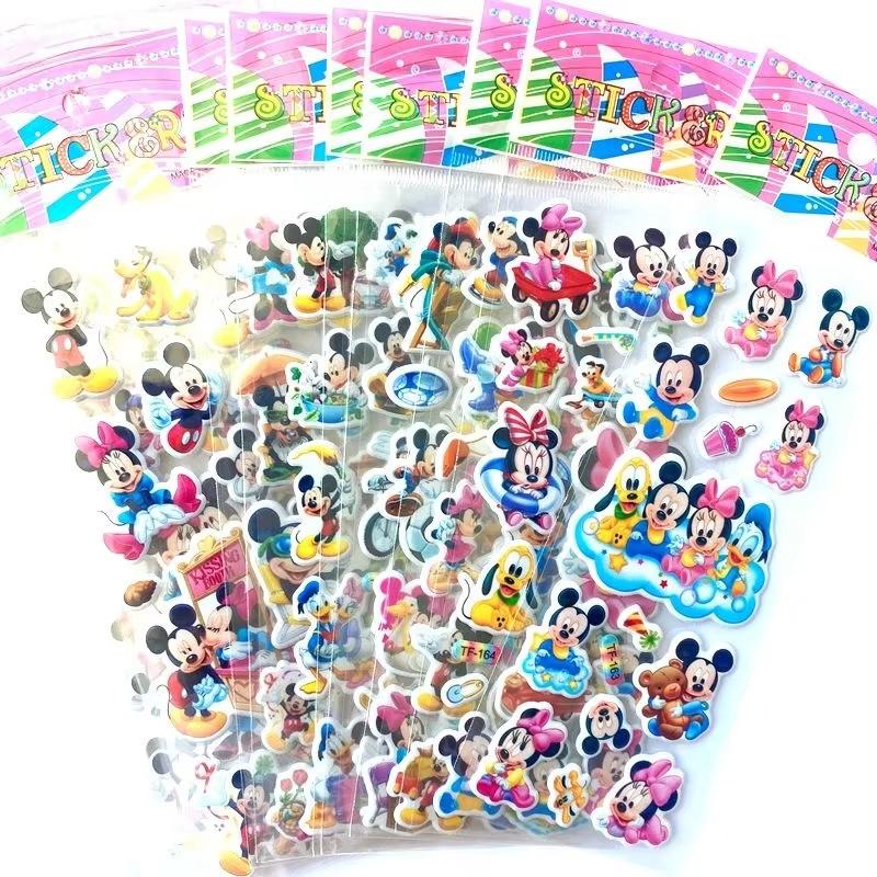MINISO 12 SZT. Urocze Naklejki Myszka Miki Minnie dla Dzieci Urocze Naklejki Anime Bagaż Notatnik Scrapbooking Naklejka Gorąca Sprzedaż