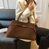 Buckle Decorative Design Solid Faux Suede Handbag Large Capacity Hasp Casual Tote 2026 Hot Sale Bags for Women Bolsas Femininas