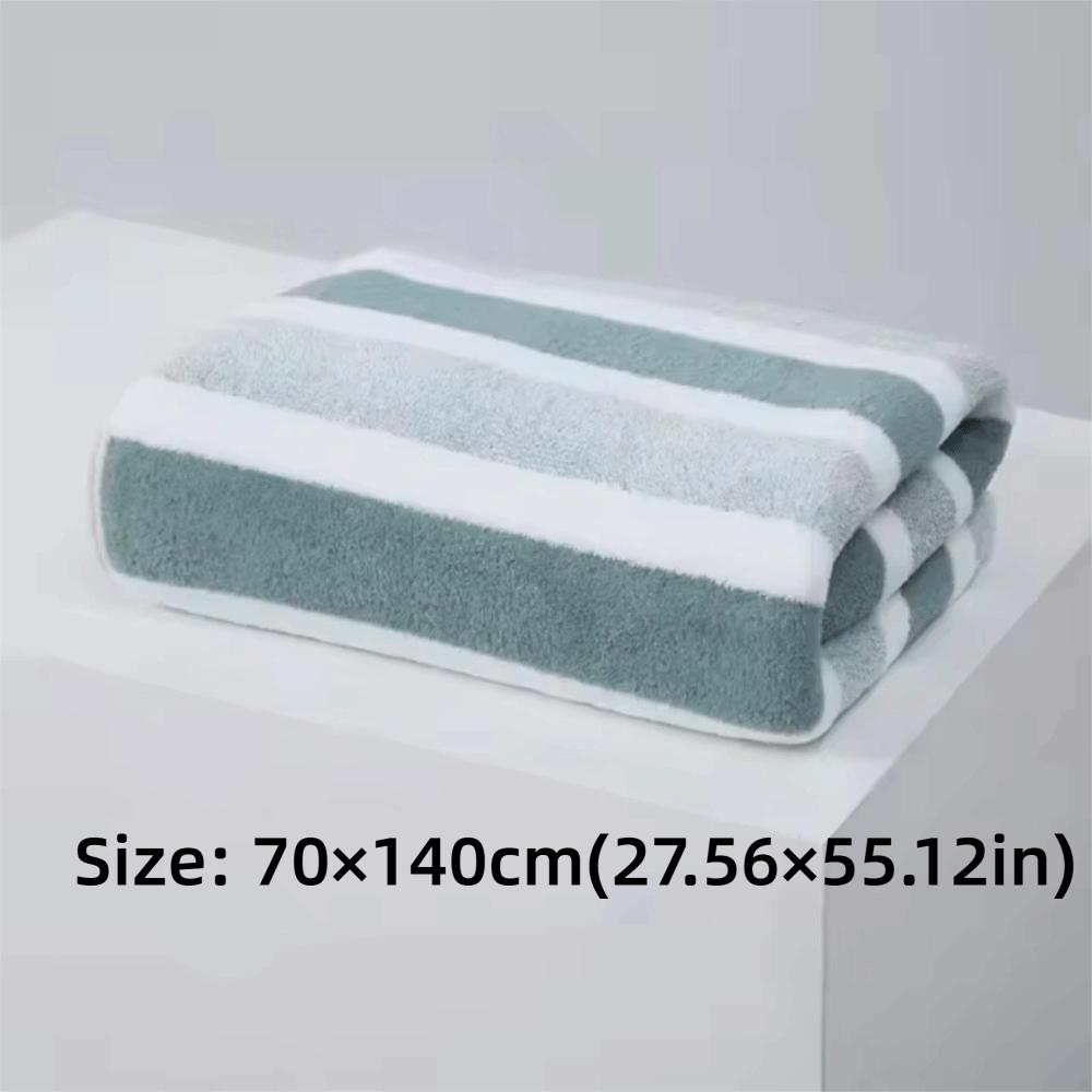 

Water Absorption Bath Towel Thickened Hand Towel Durable Face Towel Men and Women Green-70x140cm
