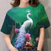 Pattern T-shirt Women's Clothing Peacock T-shirt
