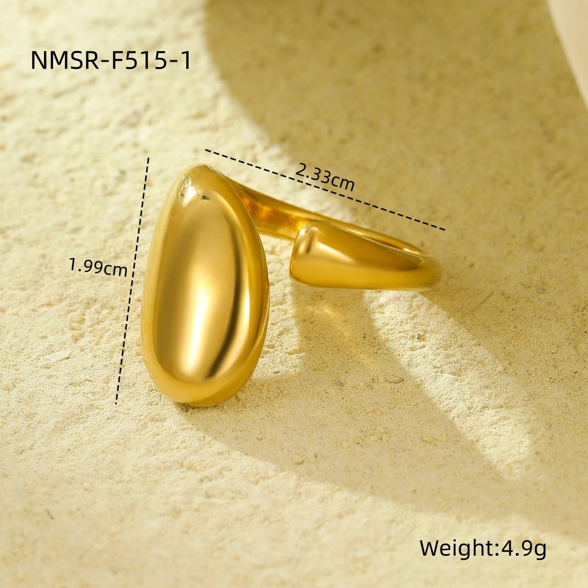GEMCHIC Women s Minimalist High-End Stainless Steel Ring - Irregular Geometric Open Adjustable Finger Ring Fashion Jewelry