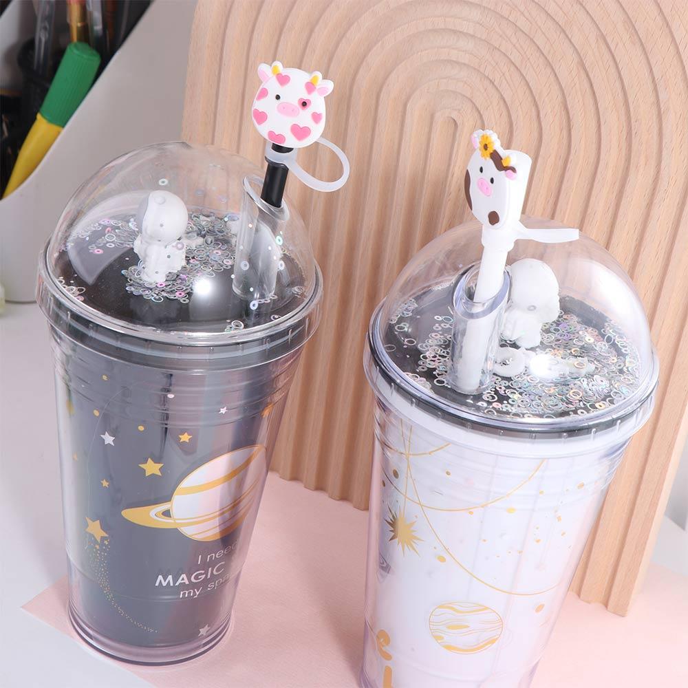 Dust-proof Cow Straw Cover 10mm Straw Plug Reusable Straw Topper  30/40Oz Cup