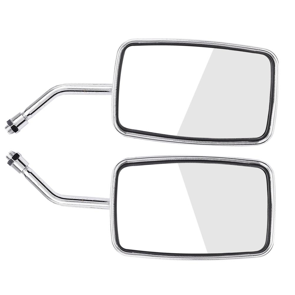 2Pcs Motorcycle Street Bike Modified Rearview Mirror Rear View Side Mirrors Black