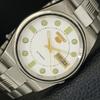 GENUINE VINTAGE SEIKO 5 AUTOMATIC 7009A JAPAN MENS WHITE DIAL WATCH A702526-1 R126-a702526