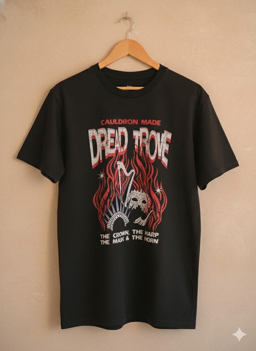 Dead Trove Graphic Unisex Black T-Shirt Fantasy Book Fan Tee - S188 XL