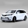 1:24 Toyota Sienna MPV Van Alloy Die-cast Toy Car Metal Toy Commercial Vehicle Car Model Sound and Light Pull Back Collection Children's Toy