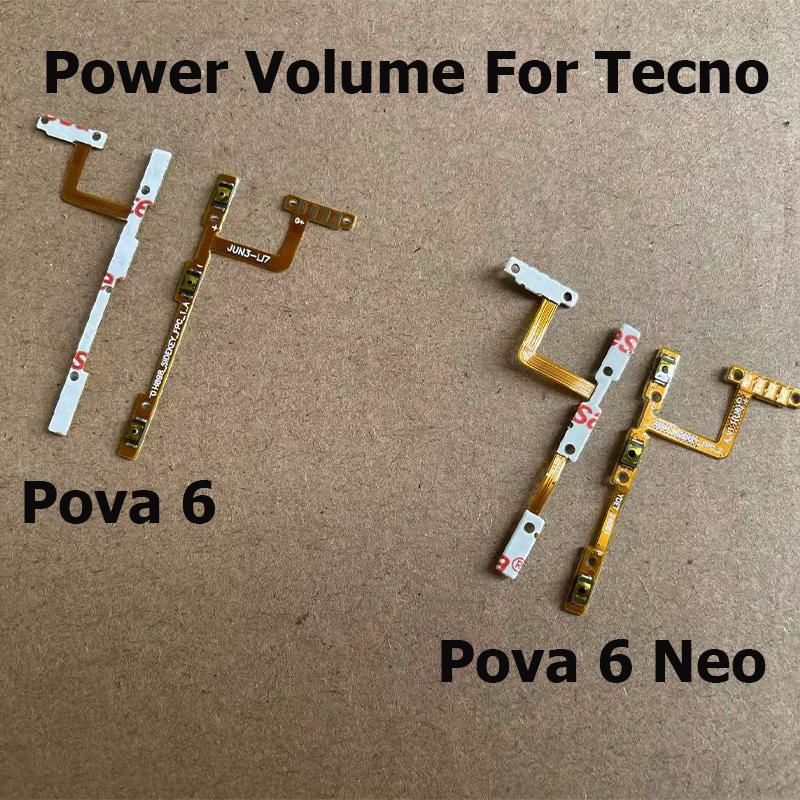 For Tecno Pova 6 Neo On Off Power Volume Buttons Flex Cable Volume Button Key Flex Cable Replacement