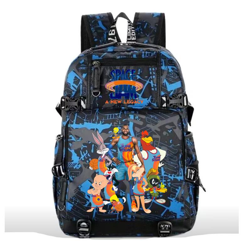 Trendy high school student schoolbag, male and female style personalized college student backpack, fashionable and simple student back