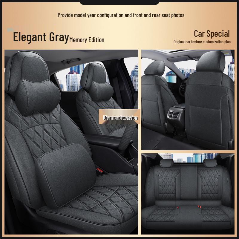 Toyota Corolla All-Season Linen Seat Covers, 5-Seat Full-Surround Design