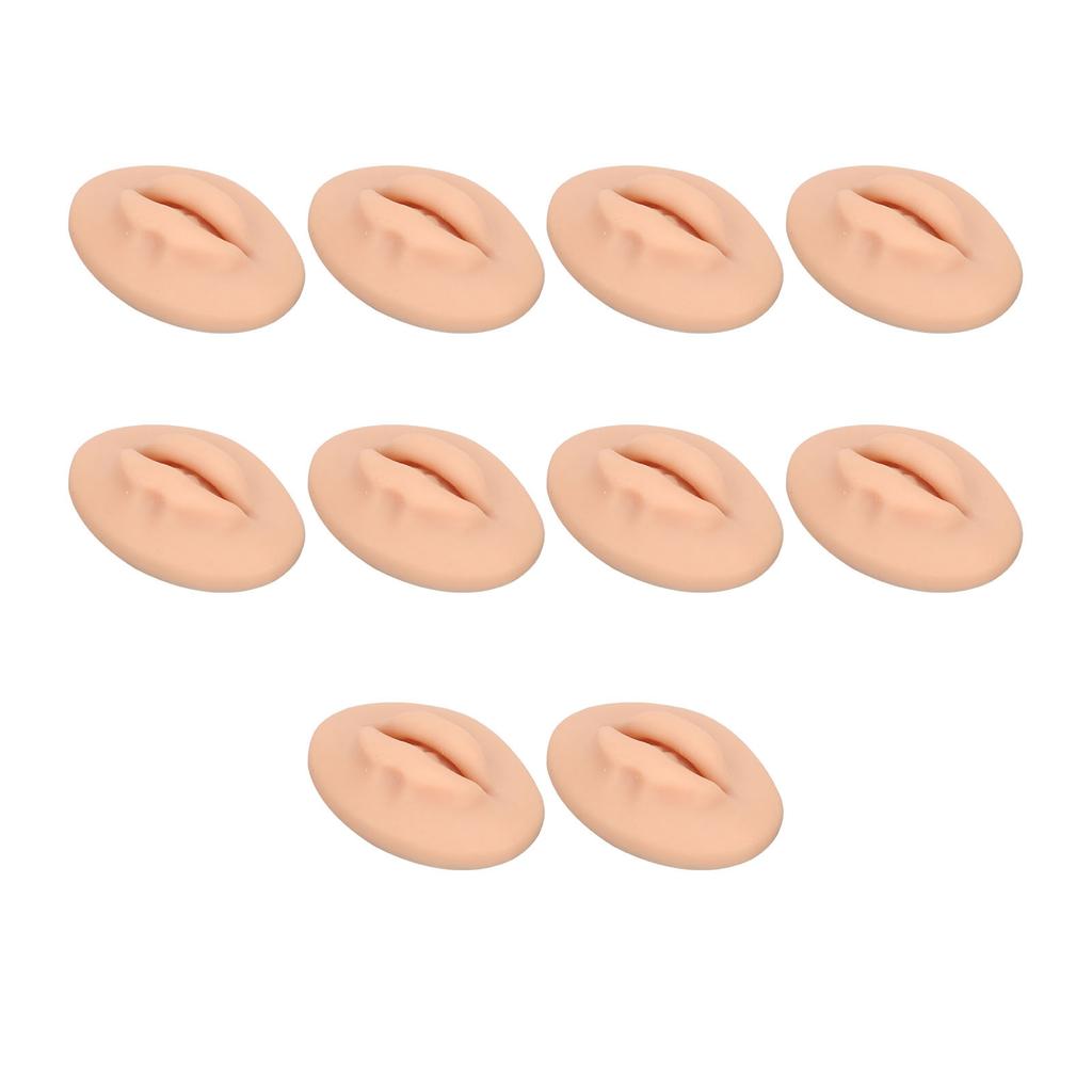 10PCS Practice Lips Open Mouth Silicone 3D Fake Lips for Teaching Training