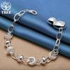 925 Sterling Silver Heart Love Chain Bracelet Jewelry