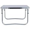 VidaXL Table pliable de camping Blanc Aluminium 60x40 cm