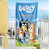 Bluey Customizable Name Beach Towel Super Soft Microfiber Quickdry Fabric Suitable for Swimming Gym Camping Yoga Vacation