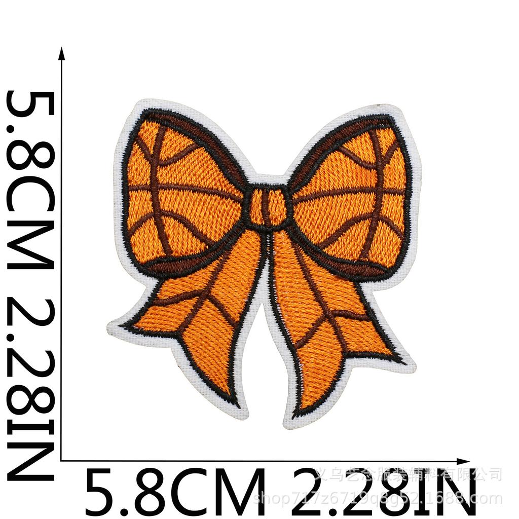 Basketball Theme Embroidery Cloth Sticker Towel Embroidery Team Patch Sticker Clothing Hat Decoration Bow Patch