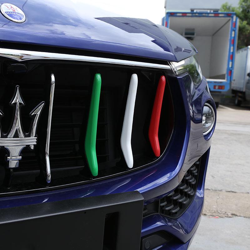 For Maserati Levante 16-21 For Ghibli 14-17 For Quattroporte 13-16 ABS Car Front Grille Cover Trim Sticker Car