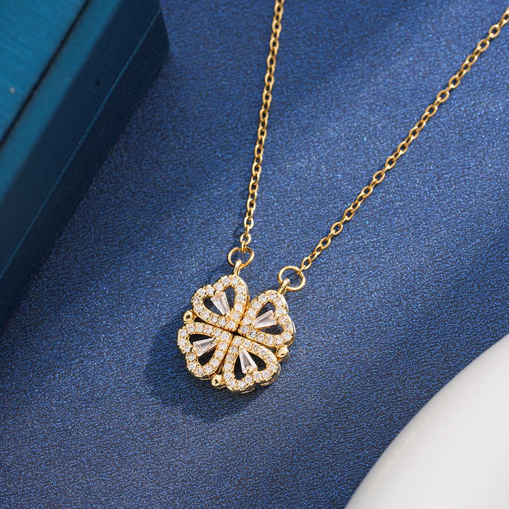 High-End Unisex Four-Leaf Clover Necklace - Trendy & Versatile 2026 Style for Women