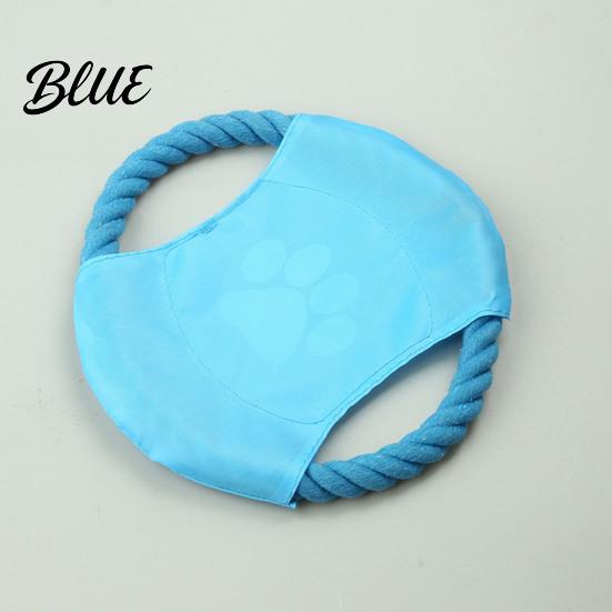 Durable Pet Chew Toy Fabric Dog Flying Disc Cotton Rope Interactive Tug of War Outdoor Fetch for Small Medium And Large Breeds Training Wear