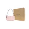 Coach Nolita 19 Classic Front Logo Zip Closure Smooth Leather Shoulder Bag Small Women Shoulder Bag Blush CZ456-SVB5