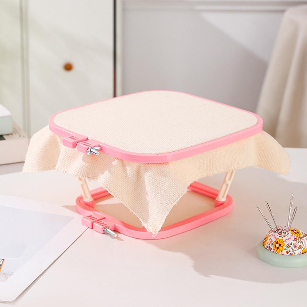Cross Stitch Rack Multifunctional Double Layer Embroidery Frame Removable 2 Tier Square Embroidery Hoop for Quilting Stitching