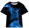 Source manufacturer, new children's clothing, lightning series children's short-sleeved T-shirt 3D printed short-sleeved T-shirt short-sleeved