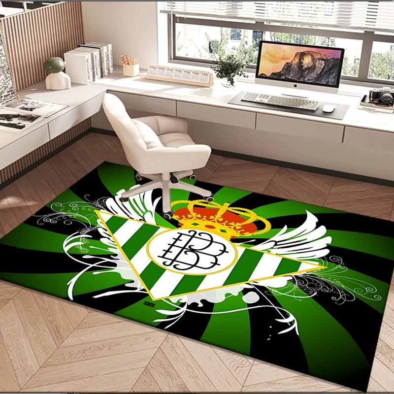 1PC rug Real Betis Crest Artwork Carpet, Chair Rug,Area Rug for Office Bedroom living rooms bedroom, Doormat decor Christmas fan gifts