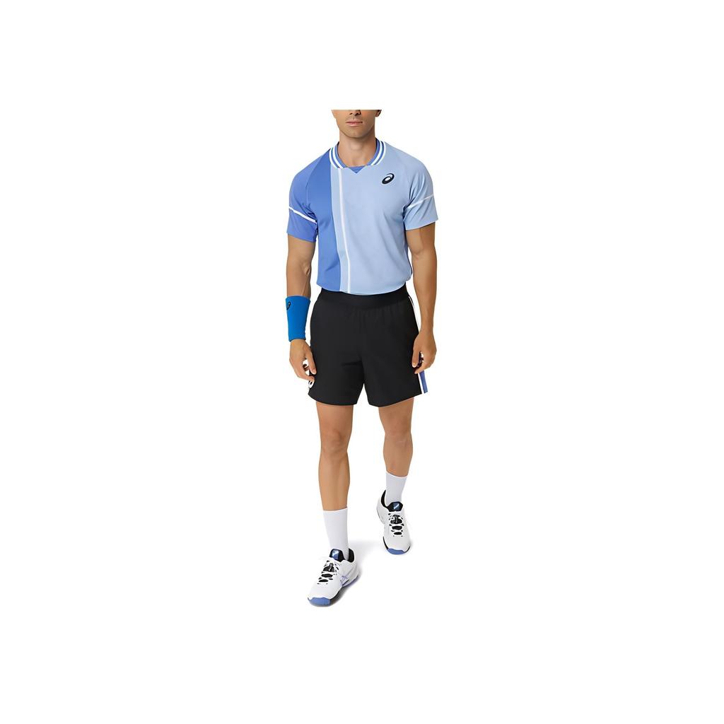 Asics Colorblock Logo Short Sleeve T-Shirt Men Tops Blue 2041A282-403