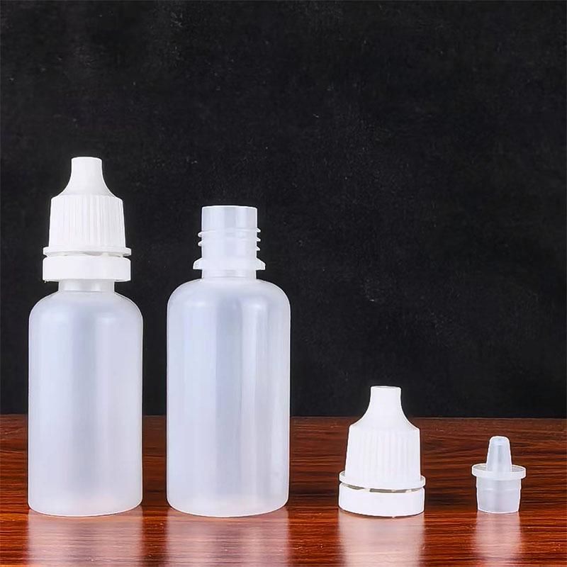 20ml, 50ml, 100ml Translucent HDPE Dropper Bottles - Squeeze & Eye Drop Design