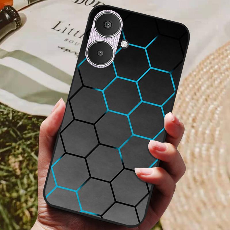 For Xiaomi Redmi 13C 5G Case Redmi13C Cool Painted Silicone TPU Soft Cover for Xiaomi Redmi 13C 5G Cases Black Protective Shells