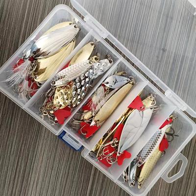 Set di esche da pesca miste Minnow Cucchiaio Esche morbide Accessorio da pesca In scatola Esche artificiali per Persico Trota Luccio Crank Dropshipping