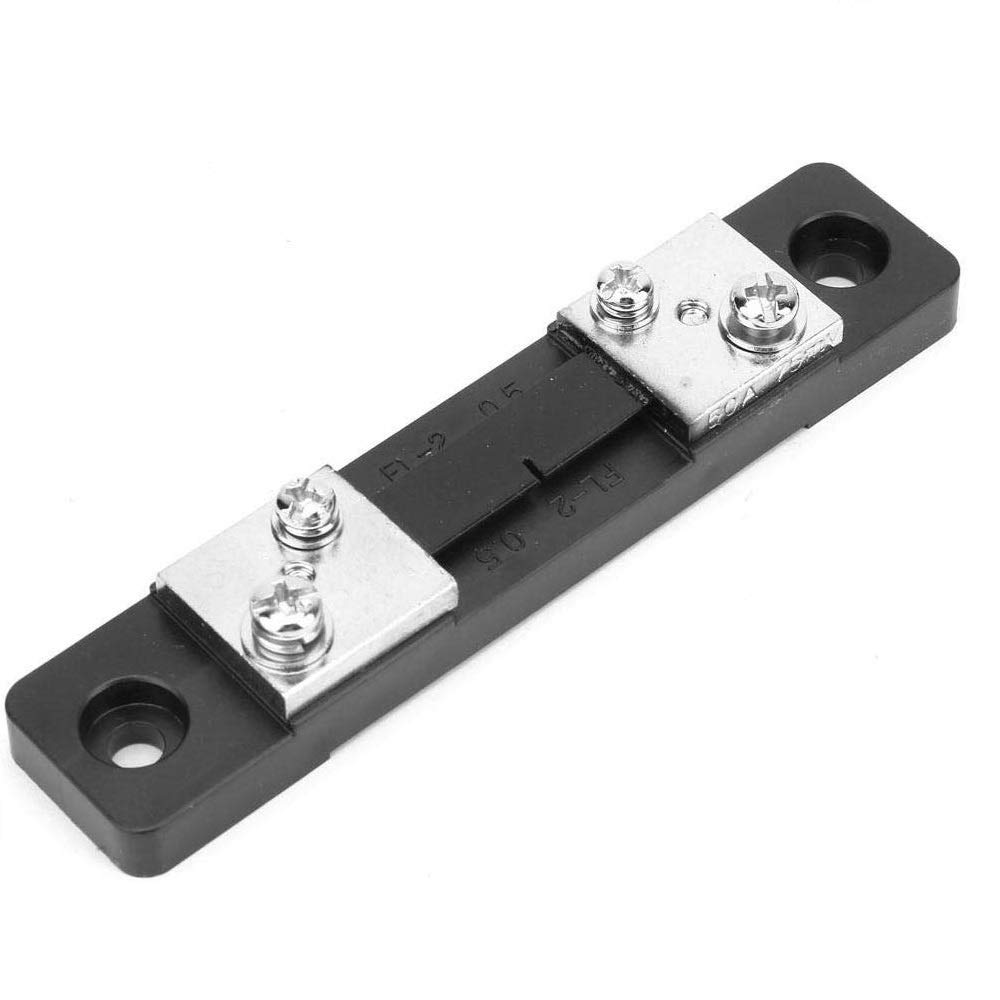 WINGONEER 2Pcs 50A 75MV DC Current Shunt Resistor for DC Ampere Panel Meter FL-2