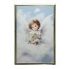 Charming Little Angel On a Cloud Charming Little Angel On a Cloud, 50X70 Cm, Light Oak Wooden Frame, Matte Paper 230 Gsm