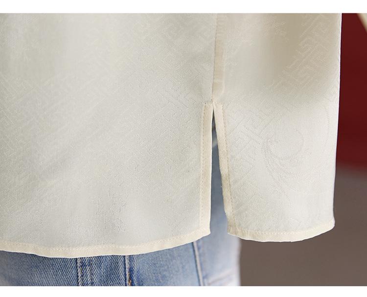 Women's Elegant French Silk Shirt - Autumn 2025, Long Sleeve Stand Collar, Luxurious Mulberry Silk Top.