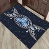 Blue Celtic Knot Rug for Mystical Home Decor - Ancient Symbolic Pattern Floor Art Anti slip carpet can be machine washed