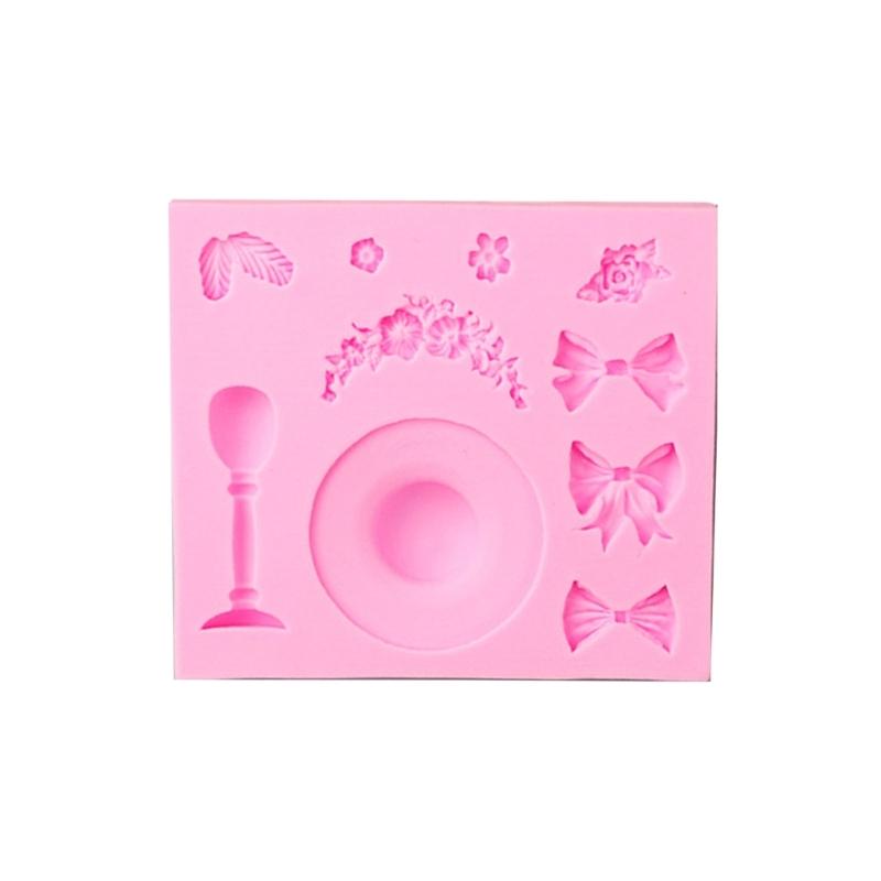 

Hat Bowknot Flower Silicone Mold Fondant Chocolate Mould DIY Cake Dessert Mould Homes Kitchen Baking DIY Supplies 1