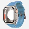 Cinturino in nylon + custodia per Apple Watch Custodia 44mm 45mm 41mm 40mm Copertura in vetro temperato Cambia in Ultra per iWatch Serie 8 7 SE 6 5 3