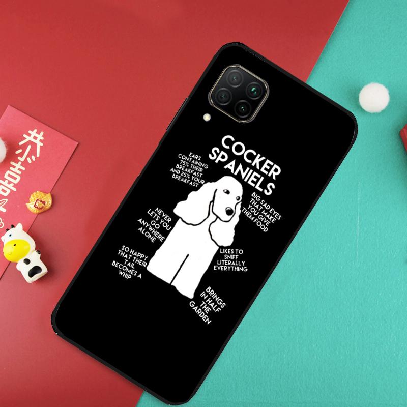 

Funny Cocker Spaniel Dog For Huawei Nova 7i 8i 3i 11i Nova 10 9 SE 5T Y60 Y70 Y90 Y61 Y91 P20 P40 Lite P30 Pro Case Huawei Nova 5T