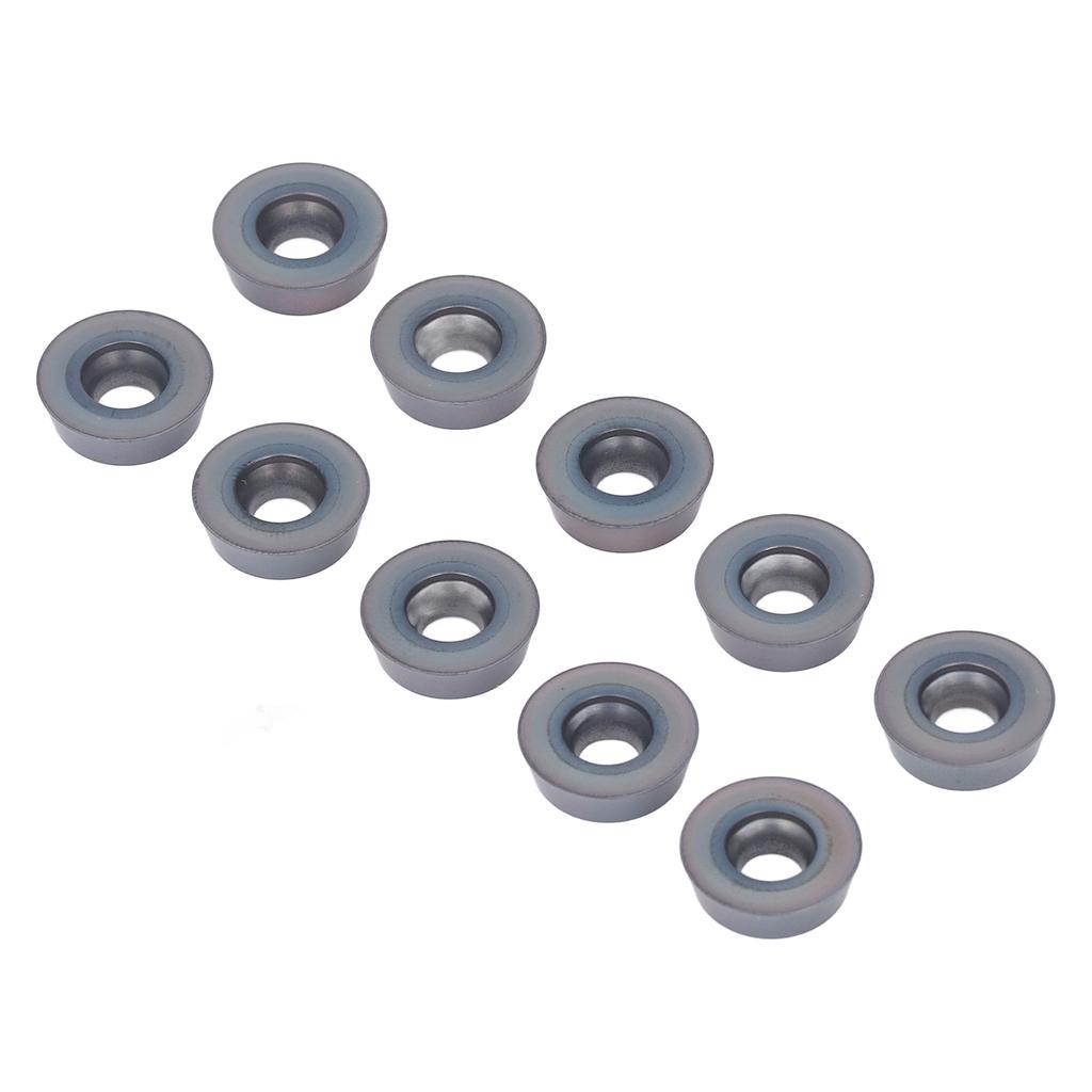10 Stück Hartmetall-Drehplatten Beschichtete Schneide CNC-Drehbank-Werkzeughalter Metallfräsen RDMT1604MOTN