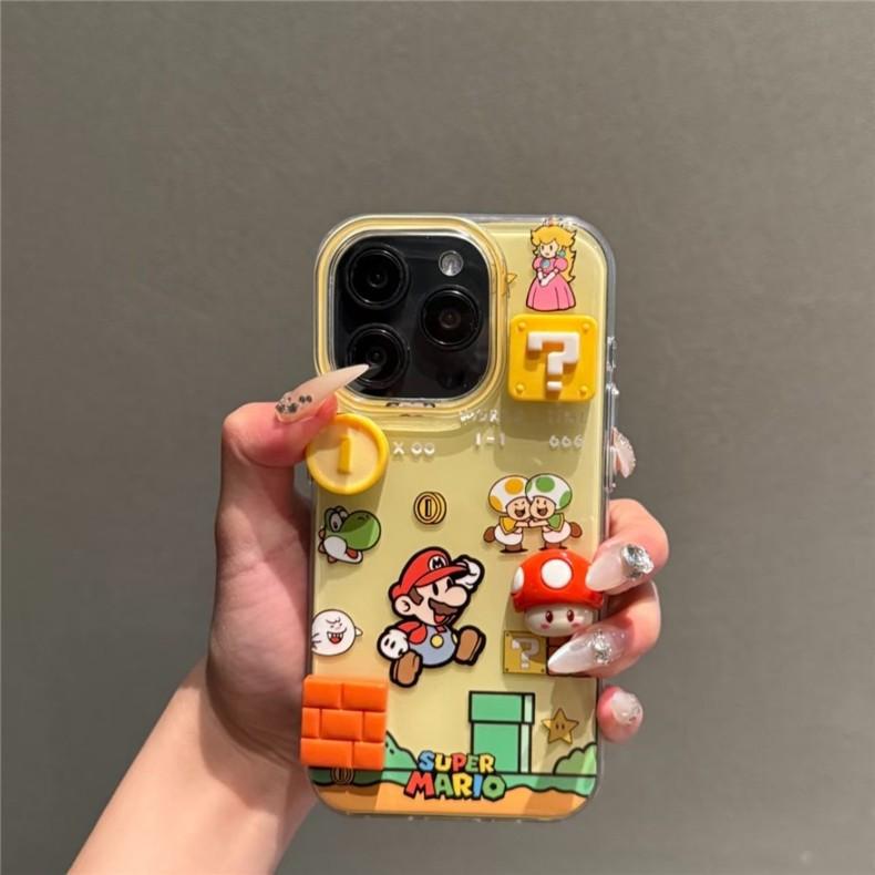 Single-layer game Mario suitable for Apple 16promax mobile phone case 15iphone14 protective case 13imd12