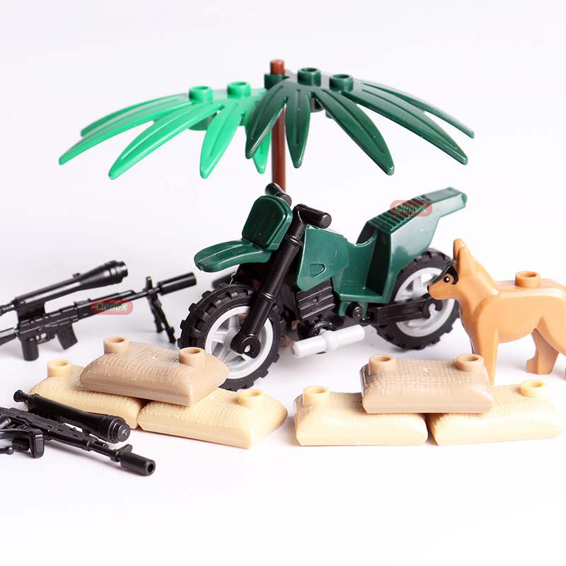 6ks/lots Ruská Alfa Moderní voják speciálních jednotek Minifigurky MOC SWAT Vojenské zbraně Stavebnice Hračky