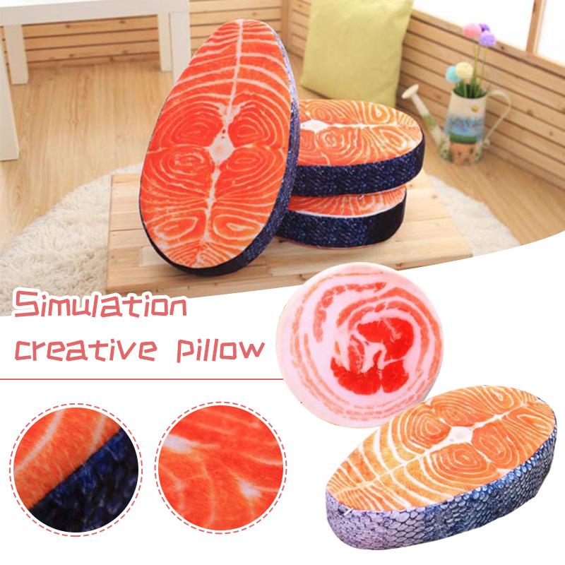 Nordic Amusing Simulation Tasty Salmon Fish Sushi Cushion Creative Design Salmon Pillow Bed Sofa Home Decor Photo Props