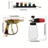Garage and home graffiti cleaning gun set with foam pot, 5 nozzles holder base and reliable metal Bosch adapter