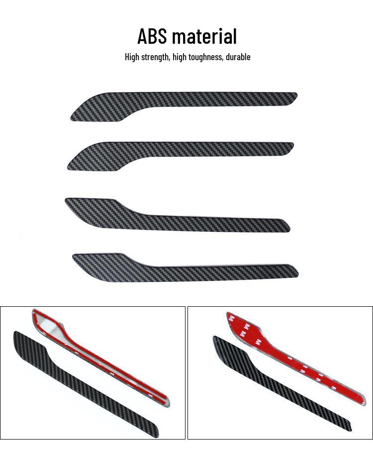 Tesla Model 3/Y Carbon Fiber Door Handle Sticker - Decorative Accessory